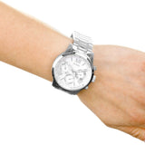Buy Shop Guess Sunrise Multifunction Quartz White Dial Silver Steel Strap Watch For Women - W0330L3 USA Online