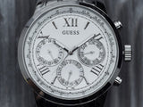 Buy Shop Guess Sunrise Multifunction Quartz White Dial Silver Steel Strap Watch For Women - W0330L3 USA Online