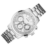Buy Shop Guess Sunrise Multifunction Quartz White Dial Silver Steel Strap Watch For Women - W0330L3 USA Online