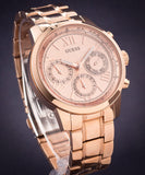 Buy Shop Guess Sunrise Quartz Rose Gold Dial Rose Gold Steel Strap Watch For Women - W0330L2 USA Online