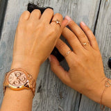 Buy Shop Guess Sunrise Quartz Rose Gold Dial Rose Gold Steel Strap Watch For Women - W0330L2 USA Online