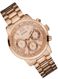 Buy Shop Guess Sunrise Quartz Rose Gold Dial Rose Gold Steel Strap Watch For Women - W0330L2 USA Online