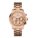 Buy Shop Guess Sunrise Quartz Rose Gold Dial Rose Gold Steel Strap Watch For Women - W0330L2 USA Online