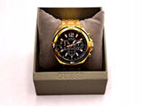 Buy Shop Guess Surge Chronograph Black Dial Gold Steel Strap Watch for Men - W1258G2 USA Online