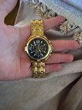 Buy Shop Guess Surge Chronograph Black Dial Gold Steel Strap Watch for Men - W1258G2 USA Online