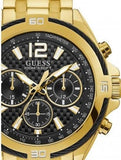 Buy Shop Guess Surge Chronograph Black Dial Gold Steel Strap Watch for Men - W1258G2 USA Online