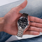 Buy Shop Guess Surge Chronograph Black Dial Silver Steel Strap Watch for Men - W1258G1 USA Online