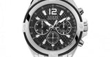 Buy Shop Guess Surge Chronograph Black Dial Silver Steel Strap Watch for Men - W1258G1 USA Online