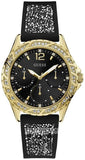 Buy Shop Guess Swirl Quartz Black Dial Black Silicone Strap Watch for Women - W1096L3 USA Online