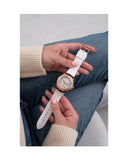 Buy Shop Guess Swirl Quartz Silver Dial White Rubber Strap Watch For Women - W1096l2 USA Online