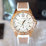 Buy Shop Guess Swirl Quartz Silver Dial White Rubber Strap Watch For Women - W1096l2 USA Online