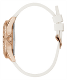 Buy Shop Guess Swirl Quartz Silver Dial White Rubber Strap Watch For Women - W1096l2 USA Online