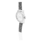 Buy Shop Guess Swirl Quartz Silver Dial White Silicone Strap Watch for Women - W1096L1 USA Online