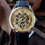 Buy Shop Guess Tailor Gold Dial Black Leather Strap Watch for Men - GW0389G2 USA Online