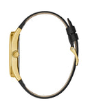 Buy Shop Guess Tailor Gold Dial Black Leather Strap Watch for Men - GW0389G2 USA Online