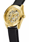 Buy Shop Guess Tailor Gold Dial Black Leather Strap Watch for Men - GW0389G2 USA Online