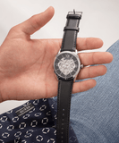 Buy Shop Guess Tailor Multifunction Black Dial Black Leather Strap Watch for Men - GW0389G1 USA Online