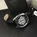 Buy Shop Guess Tailor Multifunction Black Dial Black Leather Strap Watch for Men - GW0389G1 USA Online