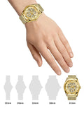 Buy Shop Guess Tailor Multifunction Gold Dial Gold Mesh Bracelet Watch for Men - GW0368G2 USA Online