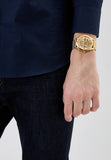 Buy Shop Guess Tailor Multifunction Gold Dial Gold Mesh Bracelet Watch for Men - GW0368G2 USA Online