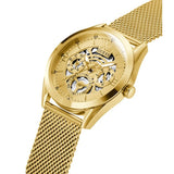 Buy Shop Guess Tailor Multifunction Gold Dial Gold Mesh Bracelet Watch for Men - GW0368G2 USA Online