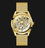 Buy Shop Guess Tailor Multifunction Gold Dial Gold Mesh Bracelet Watch for Men - GW0368G2 USA Online