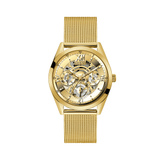 Buy Shop Guess Tailor Multifunction Gold Dial Gold Mesh Bracelet Watch for Men - GW0368G2 USA Online