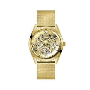 Buy Shop Guess Tailor Multifunction Gold Dial Gold Mesh Bracelet Watch for Men - GW0368G2 USA Online