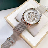 Buy Shop Guess Tailor Multifunction Silver Dial Silver Mesh Bracelet Watch for Men - GW0368G1 USA Online