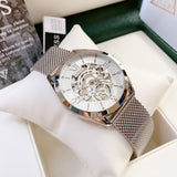 Buy Shop Guess Tailor Multifunction Silver Dial Silver Mesh Bracelet Watch for Men - GW0368G1 USA Online