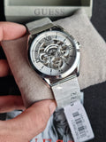 Buy Shop Guess Tailor Multifunction Silver Dial Silver Mesh Bracelet Watch for Men - GW0368G1 USA Online