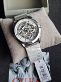 Buy Shop Guess Tailor Multifunction Silver Dial Silver Mesh Bracelet Watch for Men - GW0368G1 USA Online