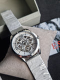 Buy Shop Guess Tailor Multifunction Silver Dial Silver Mesh Bracelet Watch for Men - GW0368G1 USA Online