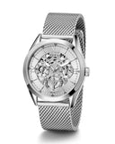 Buy Shop Guess Tailor Multifunction Silver Dial Silver Mesh Bracelet Watch for Men - GW0368G1 USA Online