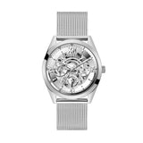 Buy Shop Guess Tailor Multifunction Silver Dial Silver Mesh Bracelet Watch for Men - GW0368G1 USA Online