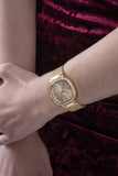 Buy Shop Guess Tapestry Diamonds Gold Dial Gold Mesh Bracelet Watch for Women - GW0354L2 USA Online