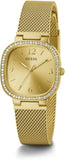 Buy Shop Guess Tapestry Diamonds Gold Dial Gold Mesh Bracelet Watch for Women - GW0354L2 USA Online
