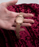 Buy Shop Guess Tapestry Diamonds Rose Gold Dial Rose Gold Mesh Bracelet Watch for Women - GW0354L3 USA Online