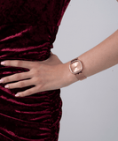Buy Shop Guess Tapestry Diamonds Rose Gold Dial Rose Gold Mesh Bracelet Watch for Women - GW0354L3 USA Online