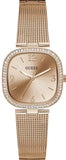 Buy Shop Guess Tapestry Diamonds Rose Gold Dial Rose Gold Mesh Bracelet Watch for Women - GW0354L3 USA Online