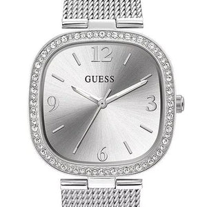 Buy Shop Guess Tapestry Diamonds Silver Dial Silver Mesh Bracelet Watch for Women - GW0354L1 USA Online