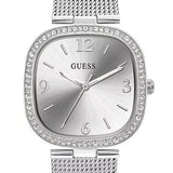 Buy Shop Guess Tapestry Diamonds Silver Dial Silver Mesh Bracelet Watch for Women - GW0354L1 USA Online