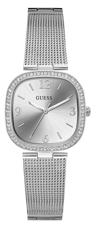 Buy Shop Guess Tapestry Diamonds Silver Dial Silver Mesh Bracelet Watch for Women - GW0354L1 USA Online