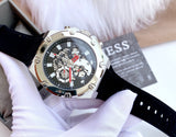 Buy Shop Guess Third Grear Multi Function Black Dial Black Rubber Strap Watch for Men- GW0334G1 USA Online