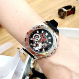 Buy Shop Guess Third Grear Multi Function Black Dial Black Rubber Strap Watch for Men- GW0334G1 USA Online