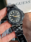 Buy Shop Guess Track Black Dial Black Steel Strap Watch for Men - GW0426G3 USA Online