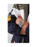 Buy Shop Guess Track Grey Dial Gold Steel Strap Watch for Men - GW0426G2 USA Online