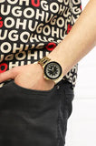 Buy Shop Guess Track Grey Dial Gold Steel Strap Watch for Men - GW0426G2 USA Online