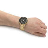 Buy Shop Guess Track Grey Dial Gold Steel Strap Watch for Men - GW0426G2 USA Online