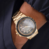 Buy Shop Guess Track Grey Dial Gold Steel Strap Watch for Men - GW0426G2 USA Online